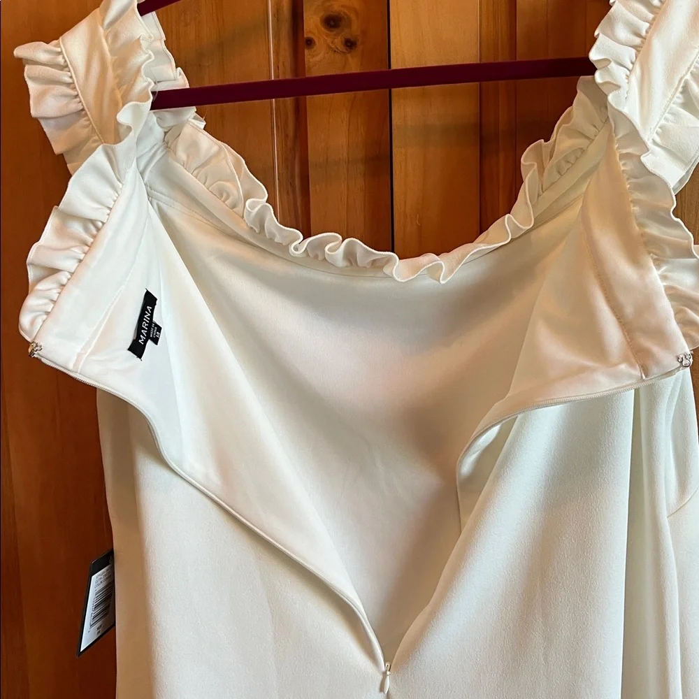 NWT Marina Ruffle Off the Shoulder Dress